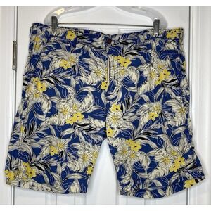 Ralph Lauren Men's Denim Supply Floral Chino Casual Shorts Blue Yellow‎ Size 42